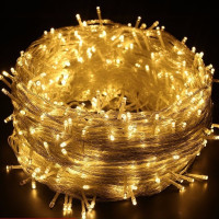 Гірлянда світлодіодна «Нитка», 20 м, 400 LED, тепле біле світло, білий провід, від мережі