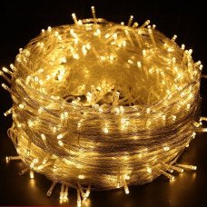 Гірлянда світлодіодна «Нитка», 20 м, 400 LED, тепле біле світло, білий провід, від мережі