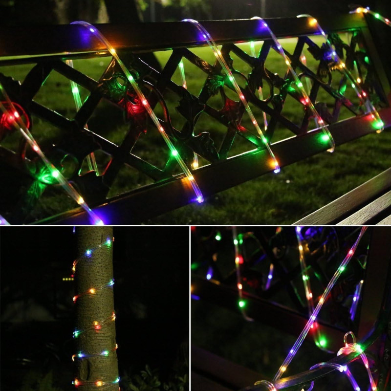 Гірлянда світлодіодна вулична «Трубка», 10 м, 100 LED, мультицвіт,