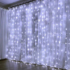 Гірлянда світлодіодна «Штора» внутрішня, 3×2 м, 240 LED, білий світло, білий провід