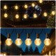 Гирлянда декоративная в виде круглых лампочек, 10 м, 20 LED, тёплый жёлтый свет, от сети