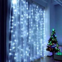 Гірлянда вулична штора, 480 LED, біле світло, 3.0 × 2.25 м,