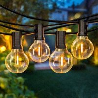 Гирлянда декоративная "Лампочки", 10 м, 25 LED, тёплый жёлтый свет, от солнечной батареи