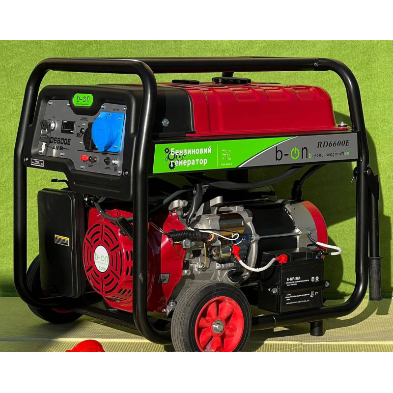 Бензиновый генератор B-ION RD6600E, 6.0 кВт, 27 л, электрозапуск, 13 л.с.- Замовити за ціною 31680 грн.