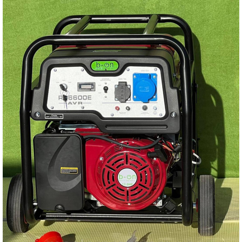 Бензиновый генератор B-ION RD6600E, 6.0 кВт, 27 л, электрозапуск, 13 л.с.- Замовити за ціною 31680 грн.