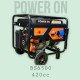 Бензиновий генератор POWER ON BS6500, 5.5 кВт, 23 л, 16 л.с., ручний запуск