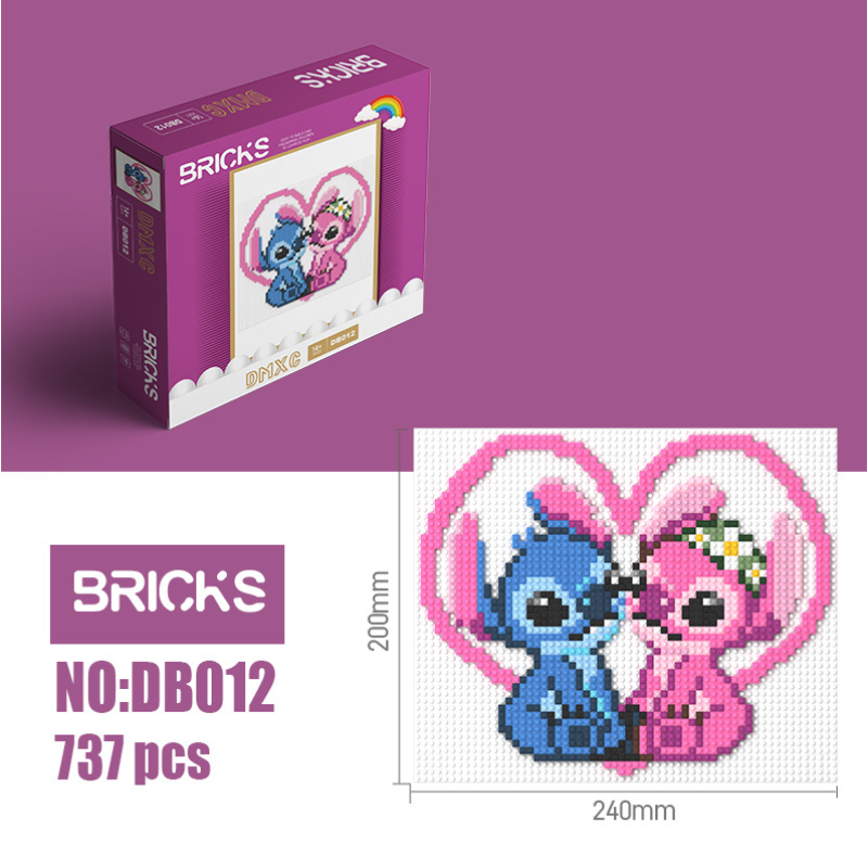 Мозаїка на дошці BRICKS DB012, 737 деталей, 240×200 мм