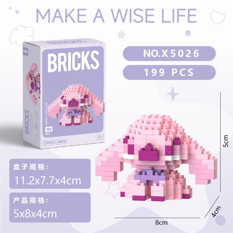 Конструктор BRICKS «Лило и Стич — Ангел (Angel)» 5×8×4 см X5026- Замовити за ціною 65 грн.