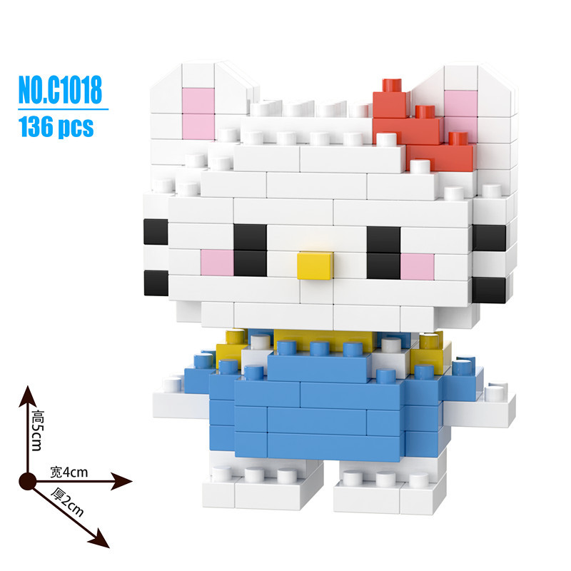 Конструктор BRICKS Hello Kitty «Кітті» блакитна C1018