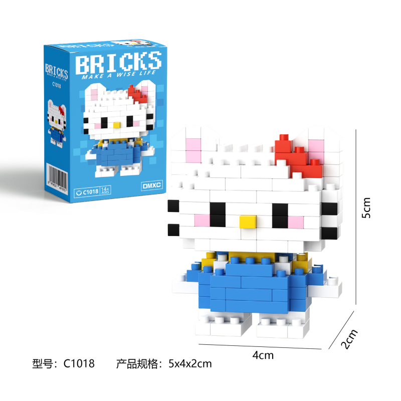 Конструктор BRICKS Hello Kitty «Кітті» блакитна C1018