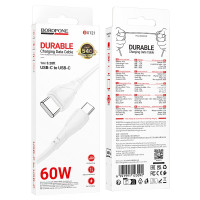 Кабель Borofone BX121, USB Type-C/USB Type-C, 60 Вт, 1 м