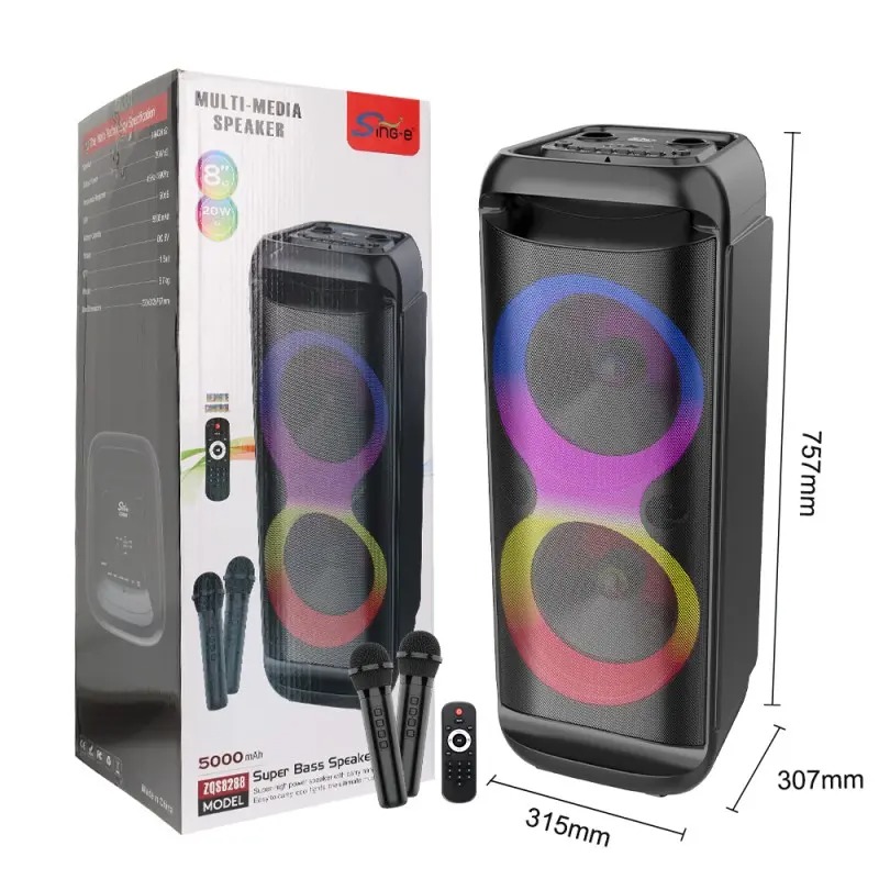 Bluetooth-колонка SPS ZQS-8288, 40 Вт, з караоке, 2 мікрофони