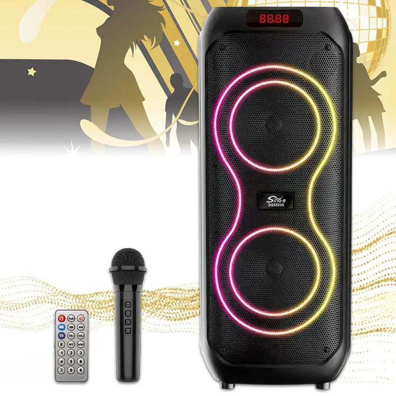 Bluetooth-колонка SPS ZQS-8255, с караоке и RGB-подсветкой, модель ZQS-8255