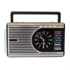 Радіоприймач M 41BT акумуляторний з годинником та ліхтариком, Bluetooth, USB/SD/TF