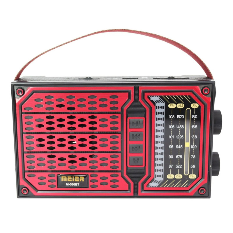Портативный радиоприёмник MEIER M-560BT, с USB и TF-картой, с фонариком- Замовити за ціною 608 грн.