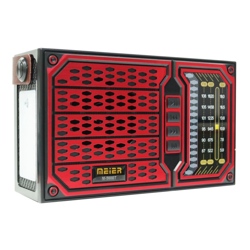 Портативный радиоприёмник MEIER M-560BT, с USB и TF-картой, с фонариком- Замовити за ціною 608 грн.