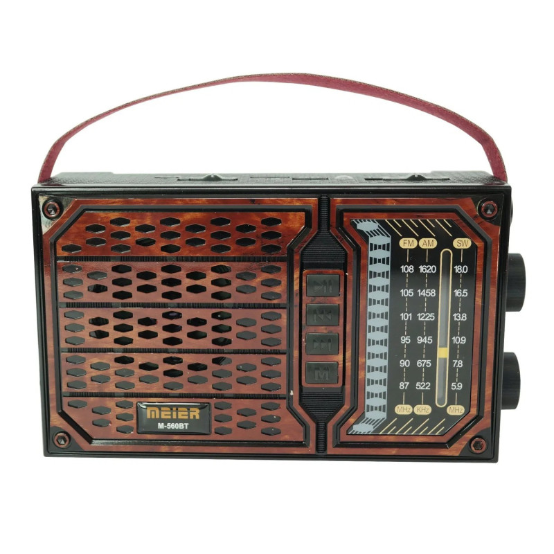 Портативный радиоприёмник MEIER M-560BT, с USB и TF-картой, с фонариком- Замовити за ціною 608 грн.