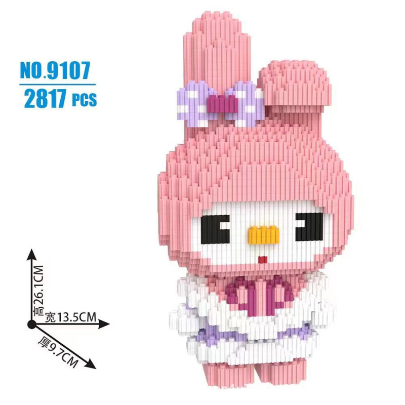 Конструктор «Мелоди» Hello Kitty, 2817 деталей, высота 25 см, 9107- Замовити за ціною 555 грн.