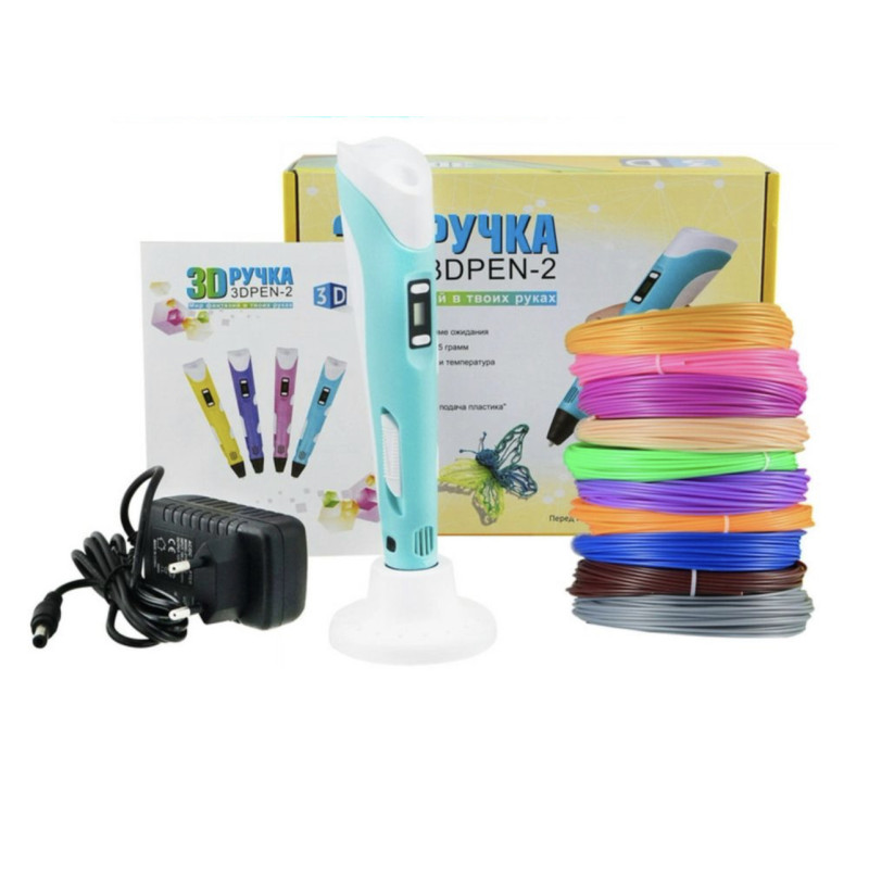 Дитяча 3D ручка Pen-2 із набором еко пластику