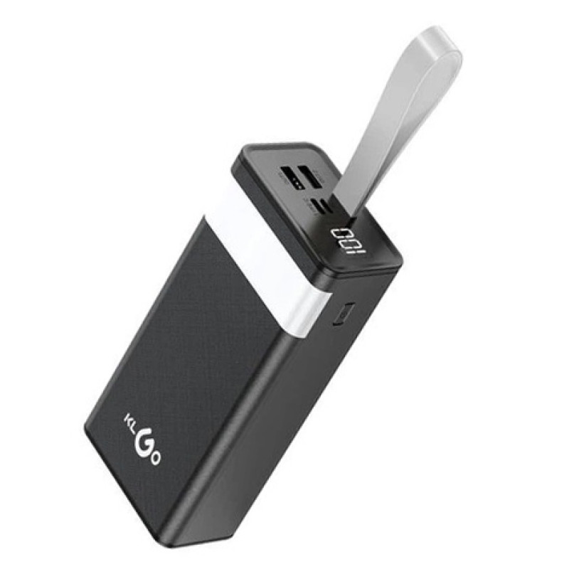 Повербанк KLGO KP-79, 30000 мА·год, 111 Wh, USB-A, Type-C, micro USB