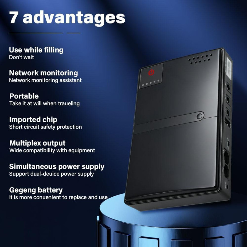 Джерело безперебійного живлення для роутера DC1036L, Type-C, 11600 mAh, 36 W