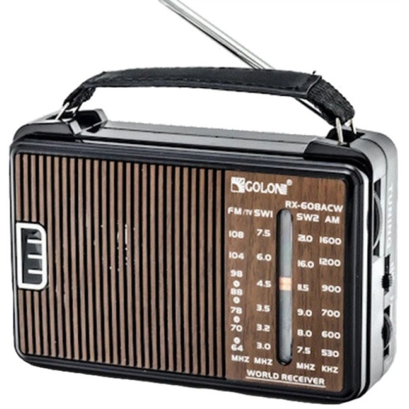 Радиоприемник Golon RX-608AC, FM/TV/SW1/SW2/AM- Замовити за ціною 408 грн.