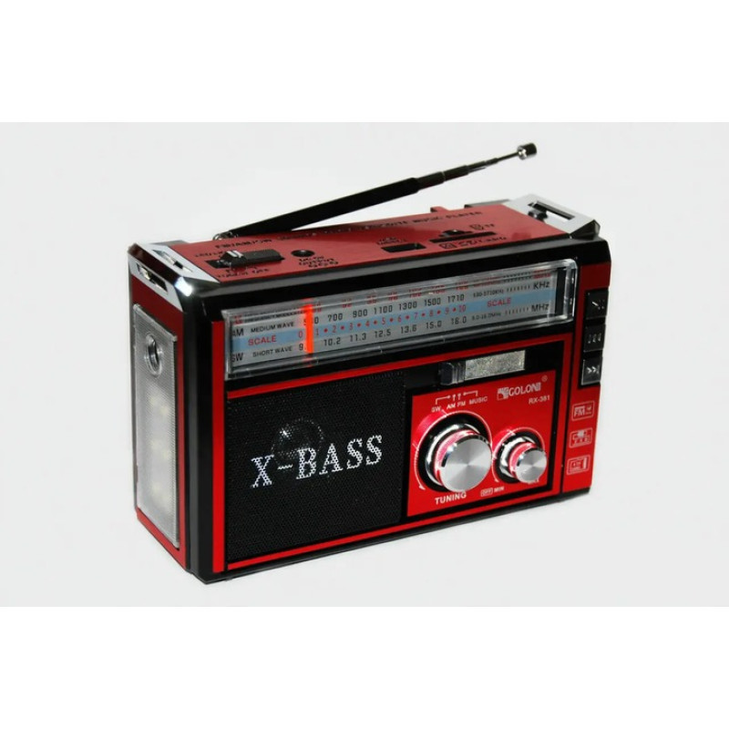 Радіоприймач Golon RX-381, FM/AM/SW, USB/SD,