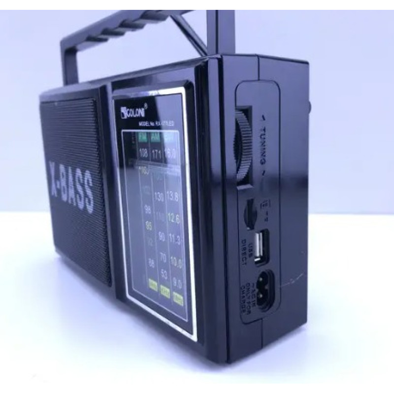 Радіоприймач Golon RX-177LED, MP3, акумулятор, LED-ліхтар