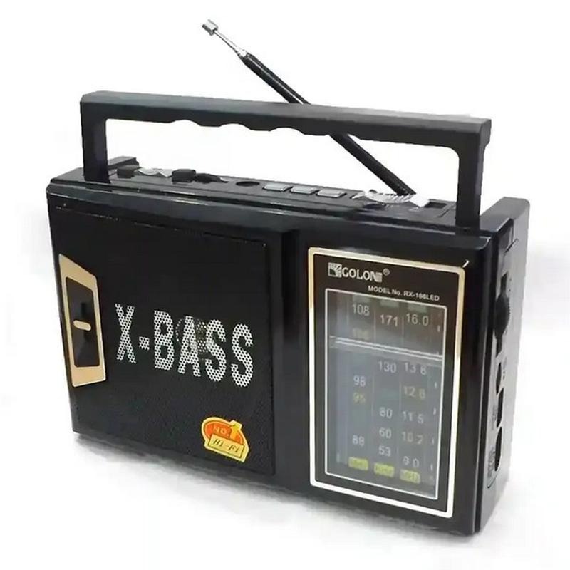 Радіоприймач Golon RX-177LED, MP3, акумулятор, LED-ліхтар