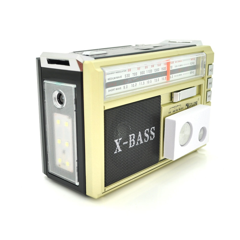 Радіоприймач Golon RX-381BT, , Bluetooth, USB/SD, LED-ліхтар