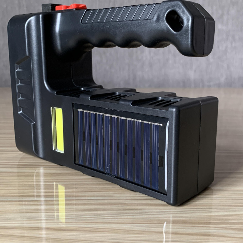 Ліхтар ручний HX-8 COB Solar, 8 LED, бічне світло, сонячна панель, USB