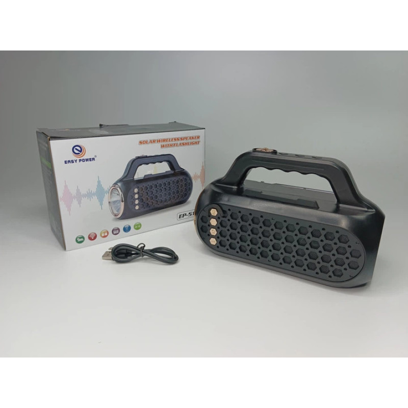 Колонка EP-516, солнечная батарея, Bluetooth, FM, фонарь- Замовити за ціною 478 грн.