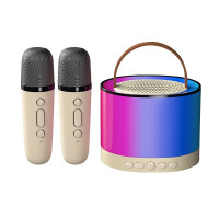 Портативна колонка караоке K12-2, Bluetooth/USB/SD/FM/AUX, 2 мікрофони