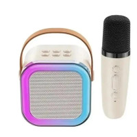 Портативна колонка караоке K52‑1, Bluetooth/SD/FM/AUX, мікрофон, підсвічування