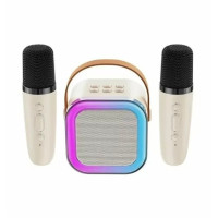 Портативна колонка караоке K52‑2, Bluetooth/USB/SD/FM/AUX, 2 мікрофони