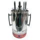 Електрошашличниця вертикальна Domotec BBQ MS‑7783, 1000 Вт, 6 шампурів, червона
