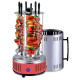Електрошашличниця вертикальна Domotec BBQ MS‑7783, 1000 Вт, 6 шампурів, червона