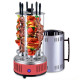 Електрошашличниця вертикальна Domotec BBQ MS‑7783, 1000 Вт, 6 шампурів, червона