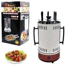 Електрошашличниця вертикальна Domotec BBQ MS‑7783, 1000 Вт, 6 шампурів, червона