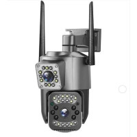 Смарт-камера вулична TS-32W, з подвійним об'єктивом, WiFi та RJ45, нічне бачення, IP66