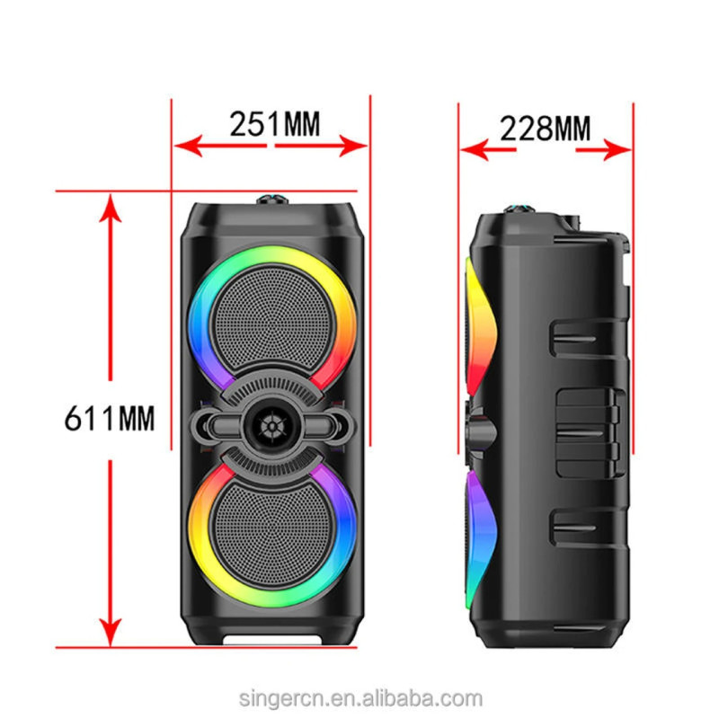 Колонка акустическая ZQS8285XW, 2×10 Вт, Bluetooth, USB, SD, FM, AUX, 2 микрофона- Замовити за ціною 1659 грн.