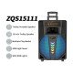 Колонка акустическая ZQS15111, 25 Вт, 15", 2 микрофона