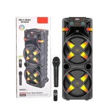 Колонка акустическая ZQS12205, 2×40 Вт, 12"*2, с микрофоном