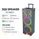 Колонка акустическая ZQS9011L, 2×30 Вт, 2*10", с 2 беспроводными микрофонами