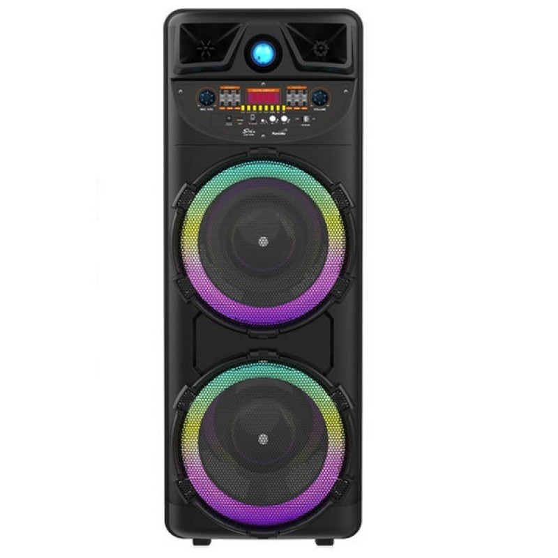Колонка акустична ZQS10205, 2&times;20 Вт, 10"&times;2, з бездротовим мікрофоном