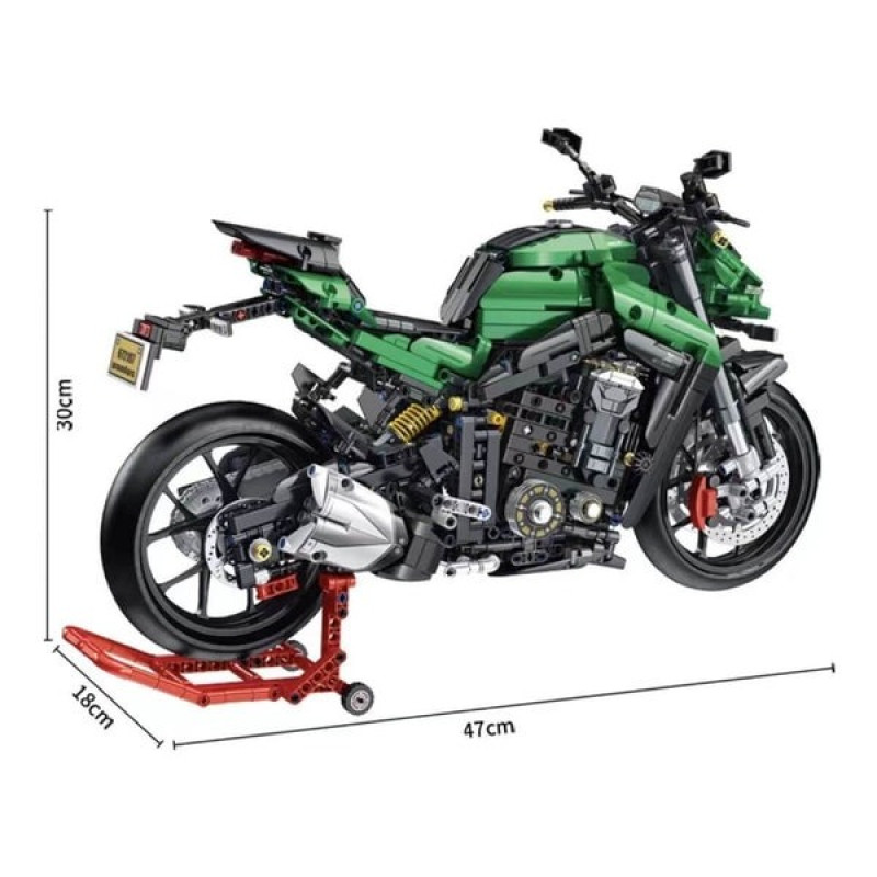 Конструктор «Швидкісний мотоцикл Kawasaki Z1000», 672107, 2089 деталей