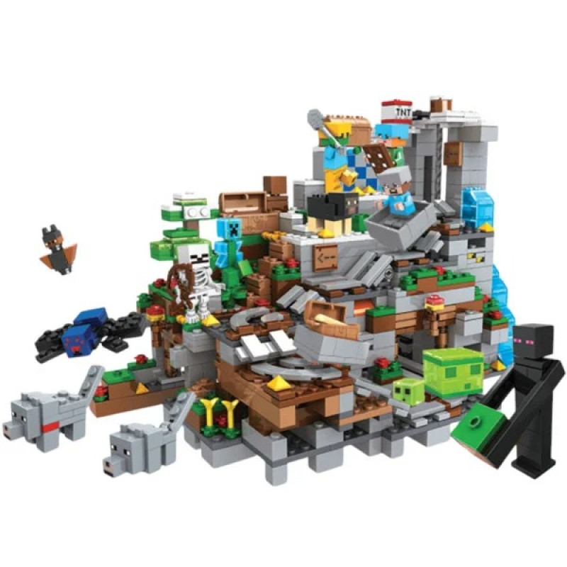 Конструктор «Mineworld Гірська печера» (Minecraft), SJ8806, 1089 деталей