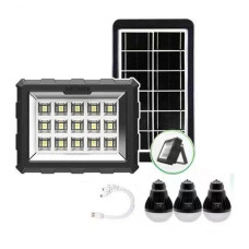 Портативная станция для зарядки GD 106, с солнечной панелью и 3 LED лампами