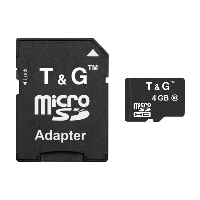 Карта пам'яті microSD 4 ГБ, Class 10, з адаптером SD