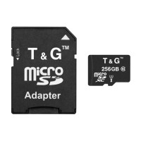 Карта пам'яті microSD 256 ГБ, Class 10 з адаптером SD